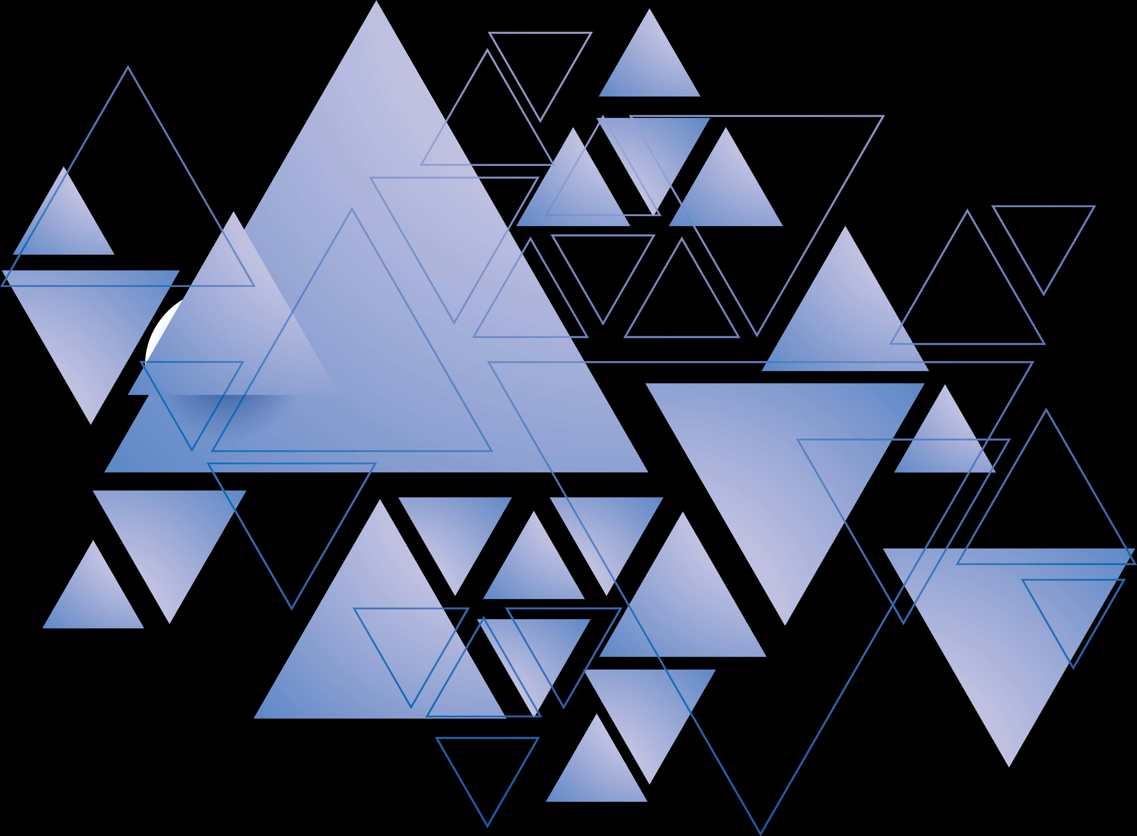 Abstract Blue Triangles Background PNG Image