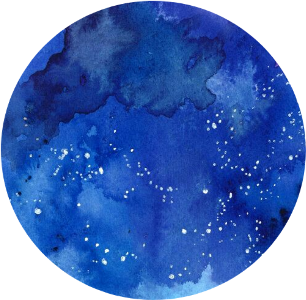 Abstract Blue Watercolor Circle PNG Image