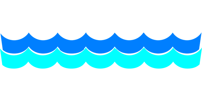 Abstract Blue Waves Graphic PNG Image