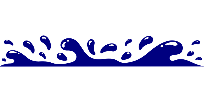 Abstract Blue Waves Vector PNG Image