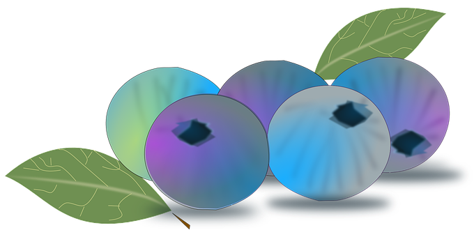 Abstract Blueberries Illustration PNG Image