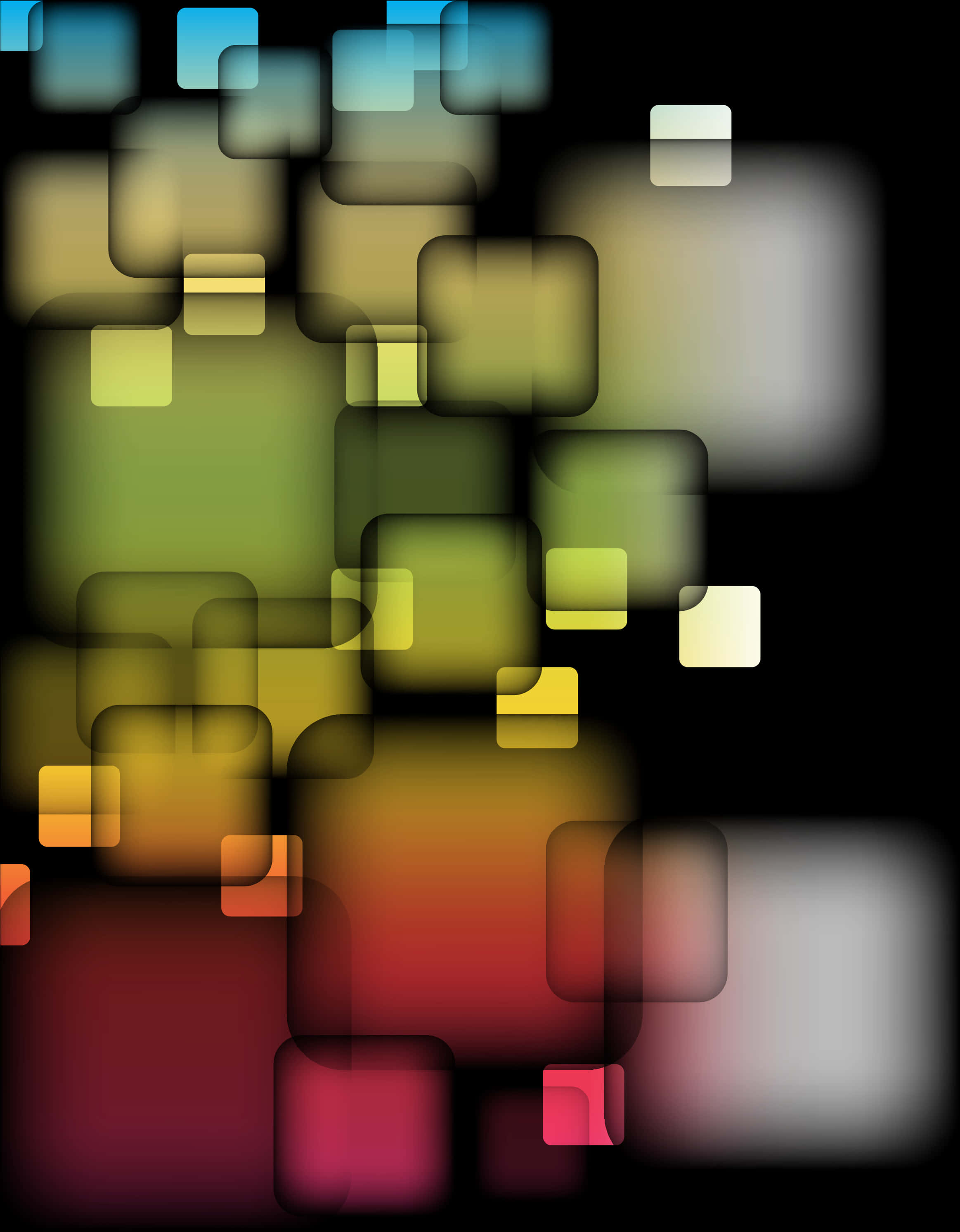 Abstract Bokeh Squares Background PNG Image