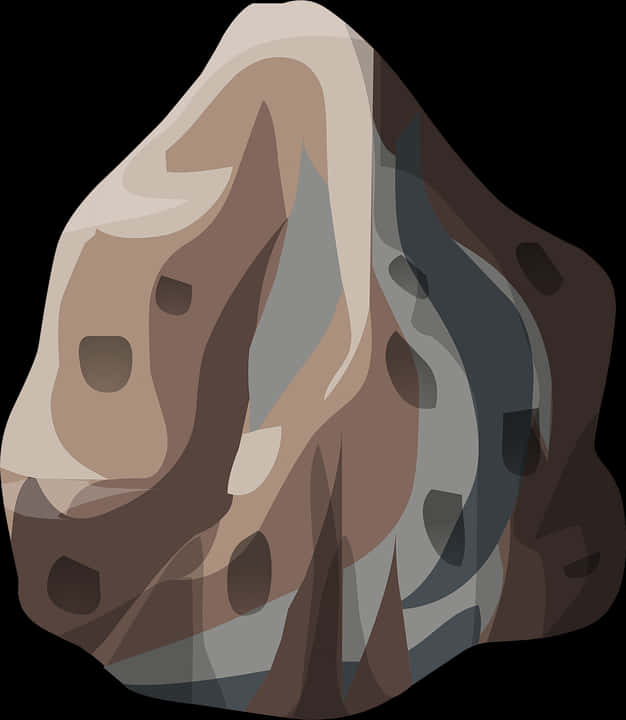 Abstract Boulder Illustration PNG Image