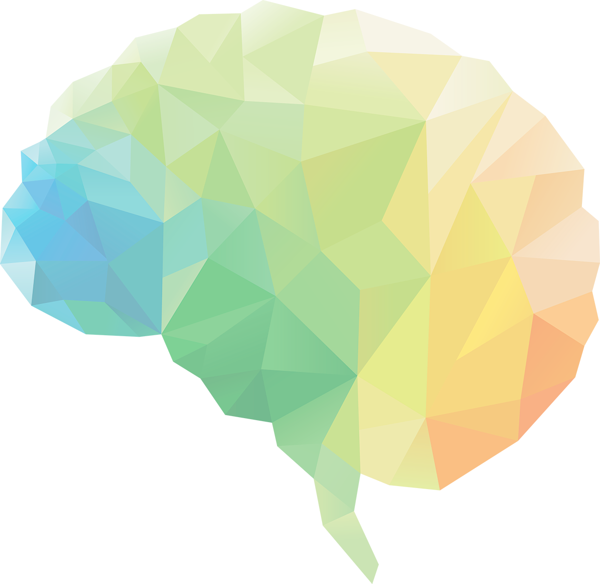 Abstract Brain Illustration PNG Image