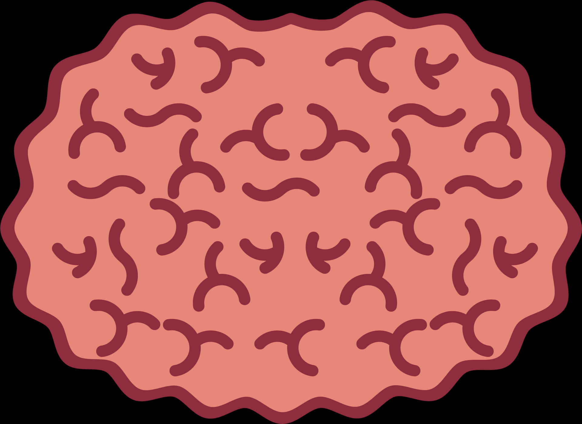 Abstract Brain Pattern Illustration PNG Image