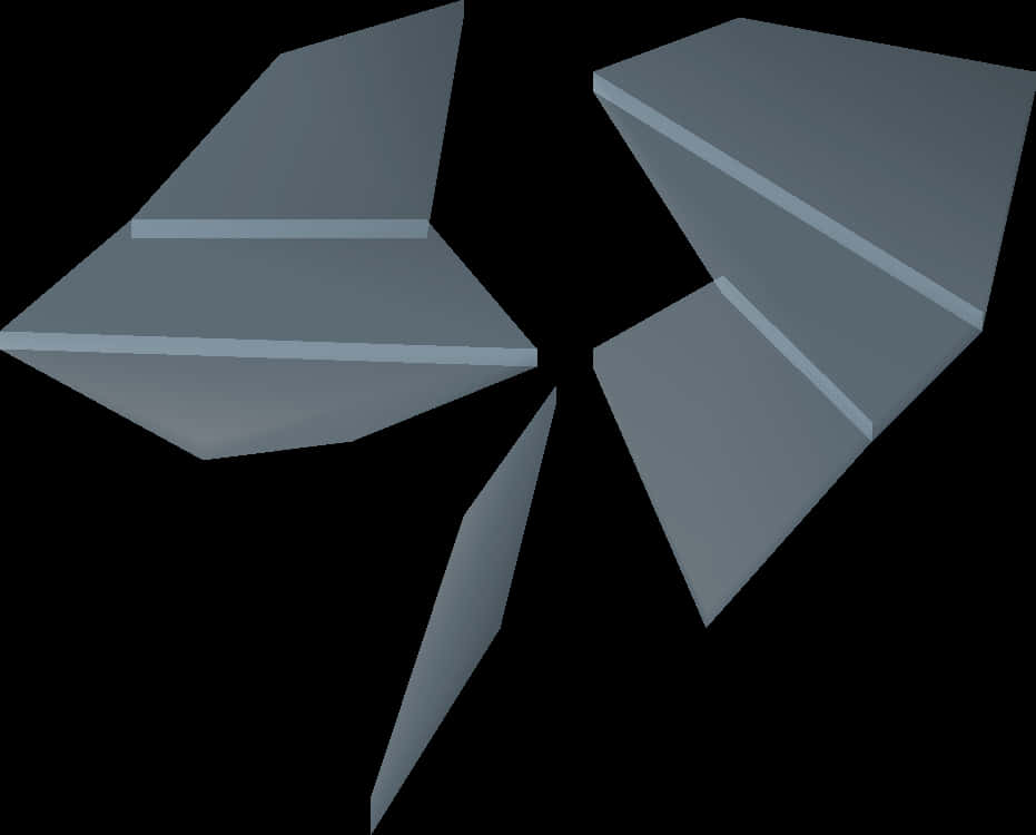 Abstract Broken Glass Pieces PNG Image