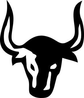 Abstract Bull Silhouette Black Background PNG Image