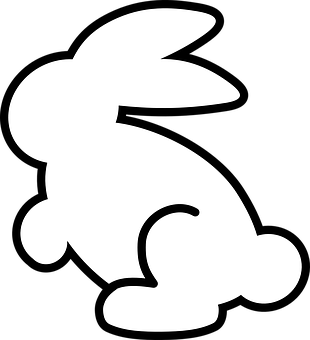 Abstract Bunny Silhouette Graphic PNG Image