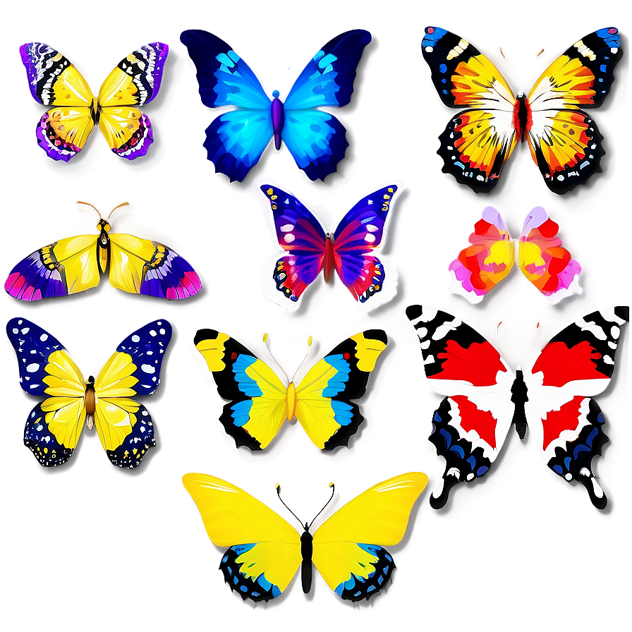 Abstract Butterflies Png Bst77 PNG Image