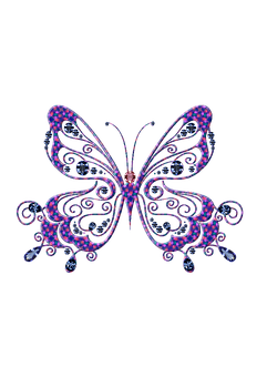 Abstract Butterfly Artwork PNG Image