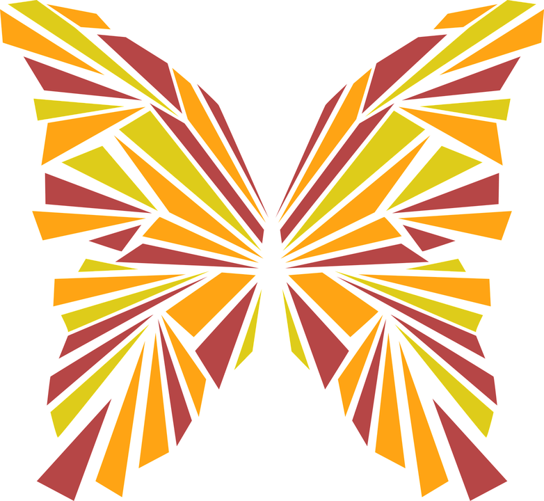 Abstract Butterfly Artwork PNG Image