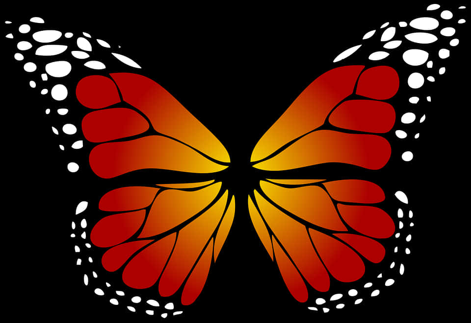 Abstract Butterfly Silhouette Transparent Background PNG Image