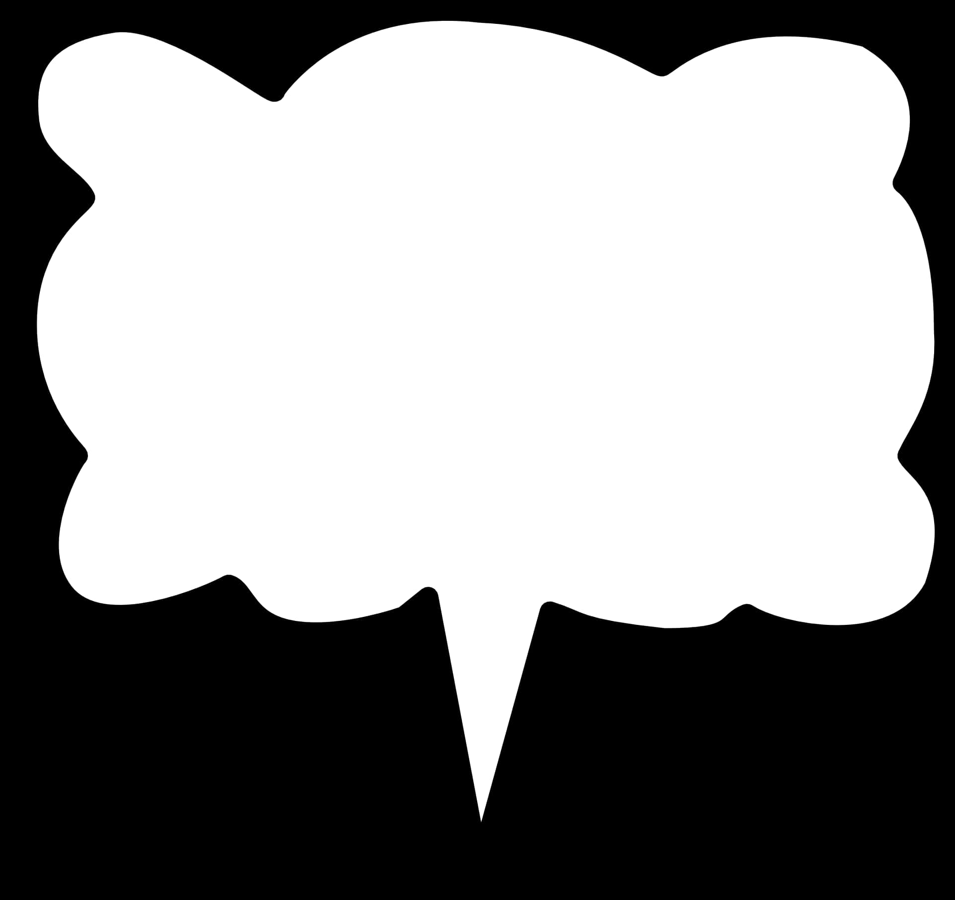 Abstract Callout Bubble Black Background PNG Image