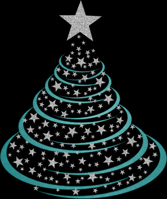 Abstract Christmas Tree Design PNG Image