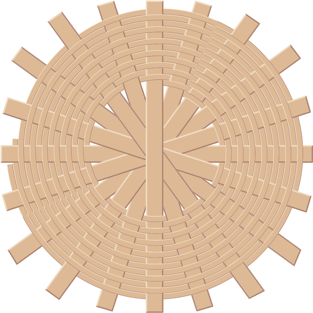 Abstract Circular Wooden Design PNG Image