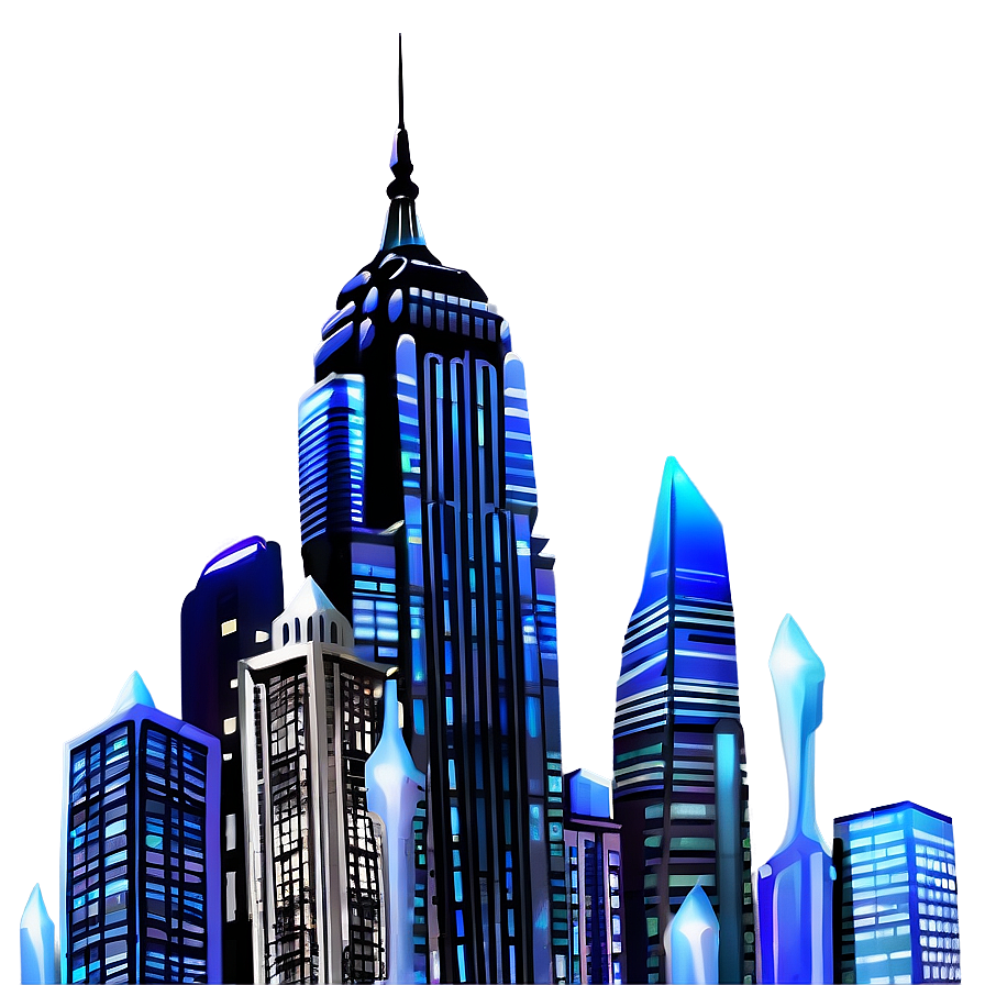 Abstract City Skyline Png Lso26 PNG Image