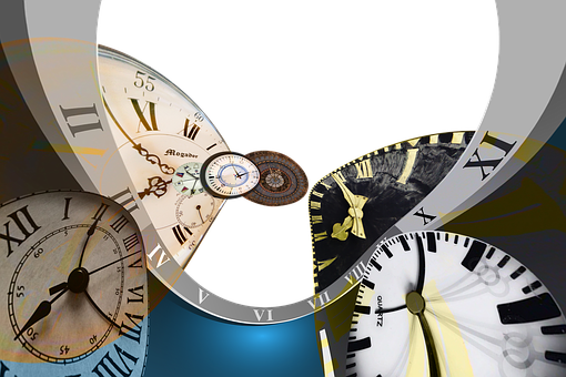 Abstract Clock Collage PNG Image