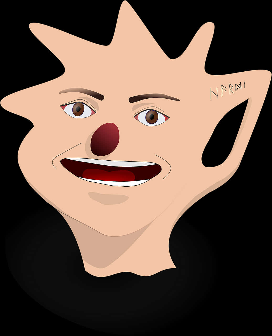 Abstract Clown Face Art.jpg PNG Image