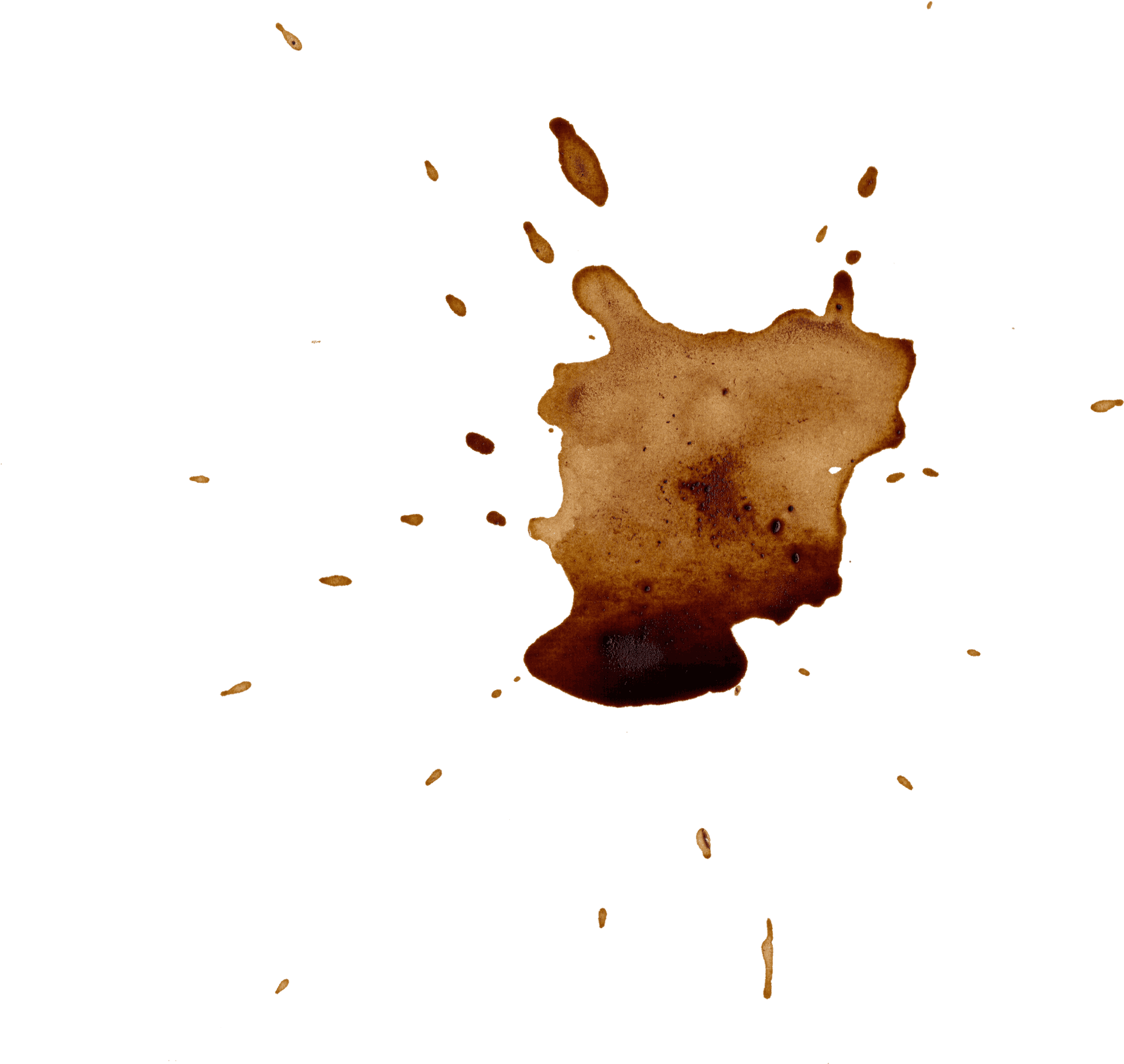 Abstract Coffee Stain Splash PNG Image