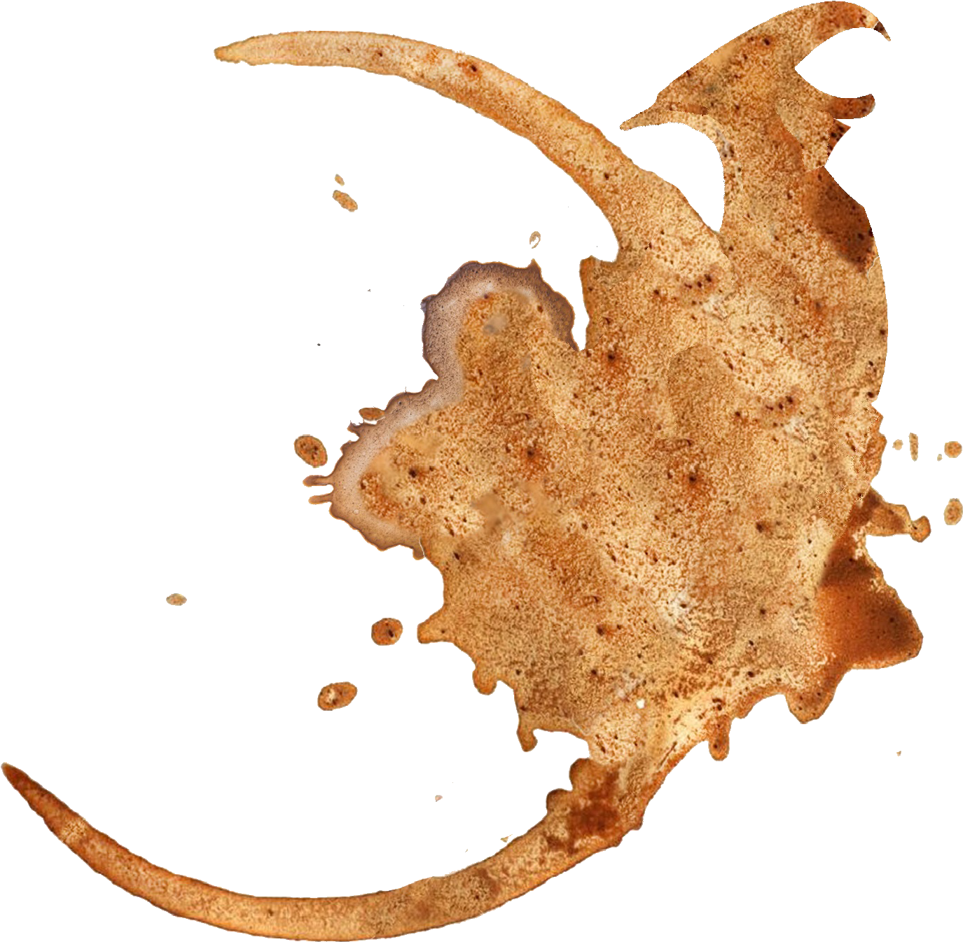 Abstract Coffee Stain Splash PNG Image