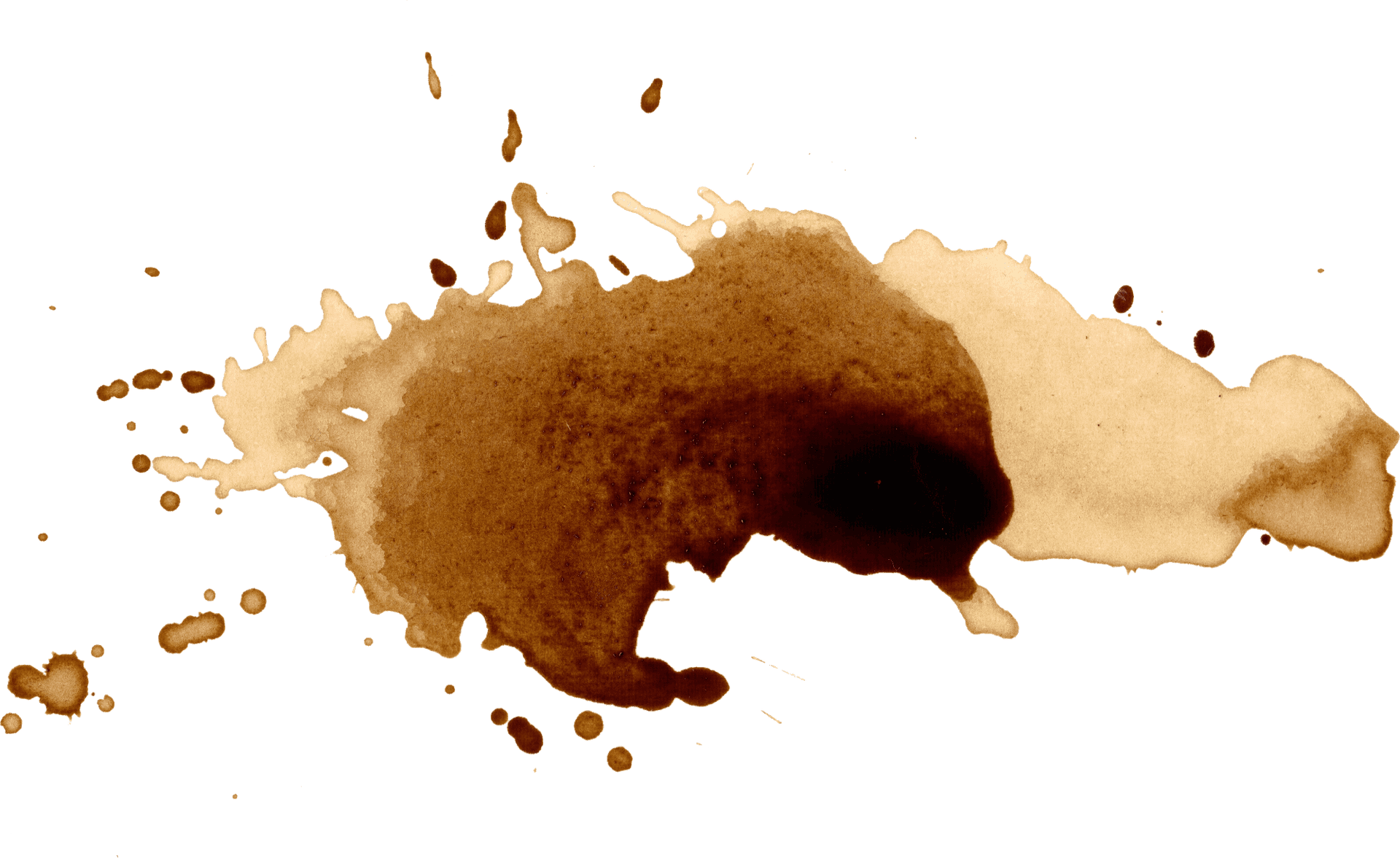 Abstract Coffee Watercolor Splash PNG Image