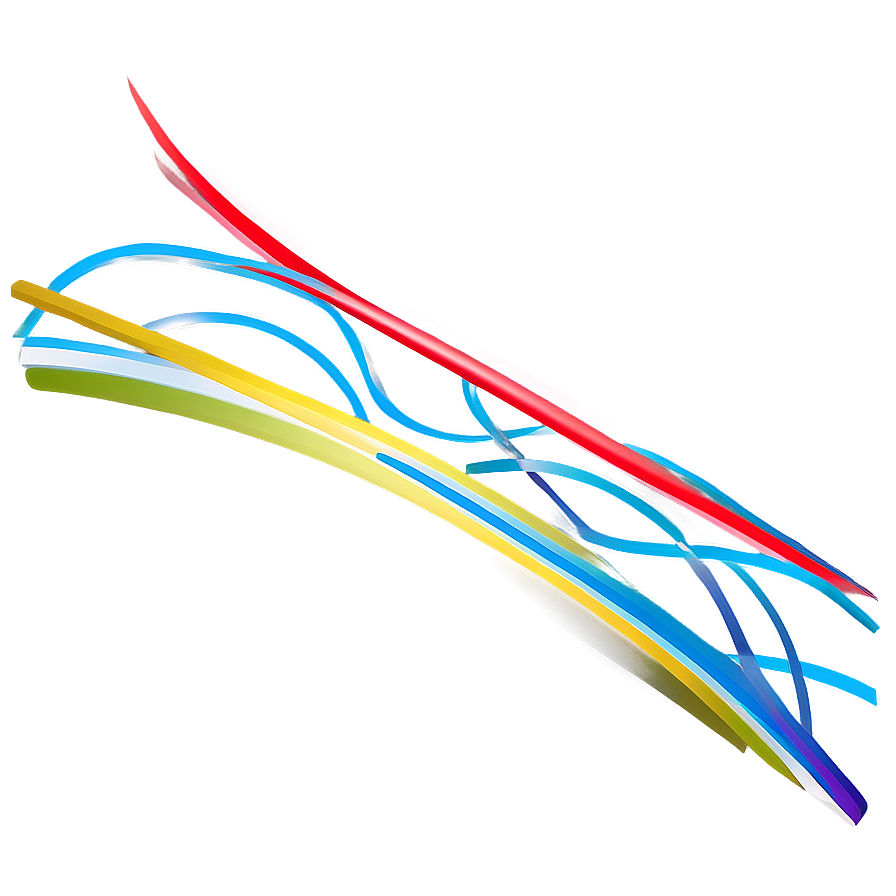 Abstract Colorful Line Art PNG Image