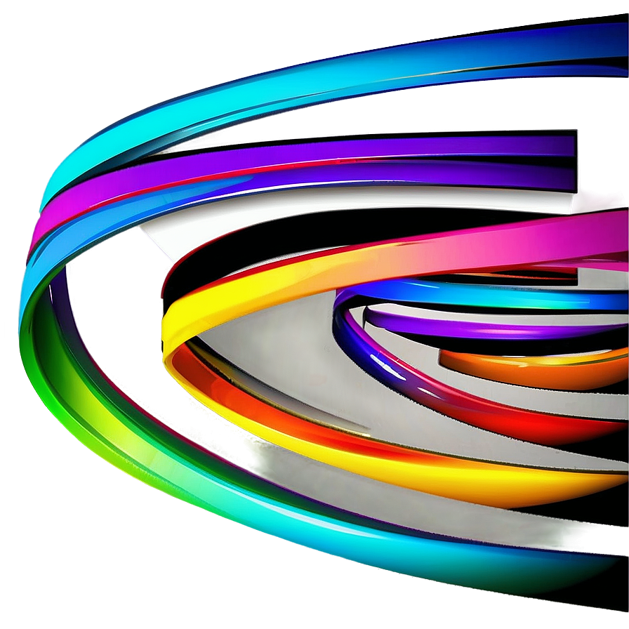 Abstract Colorful Swirls3 D PNG Image