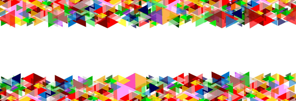 Abstract Colorful Triangle Banner PNG Image