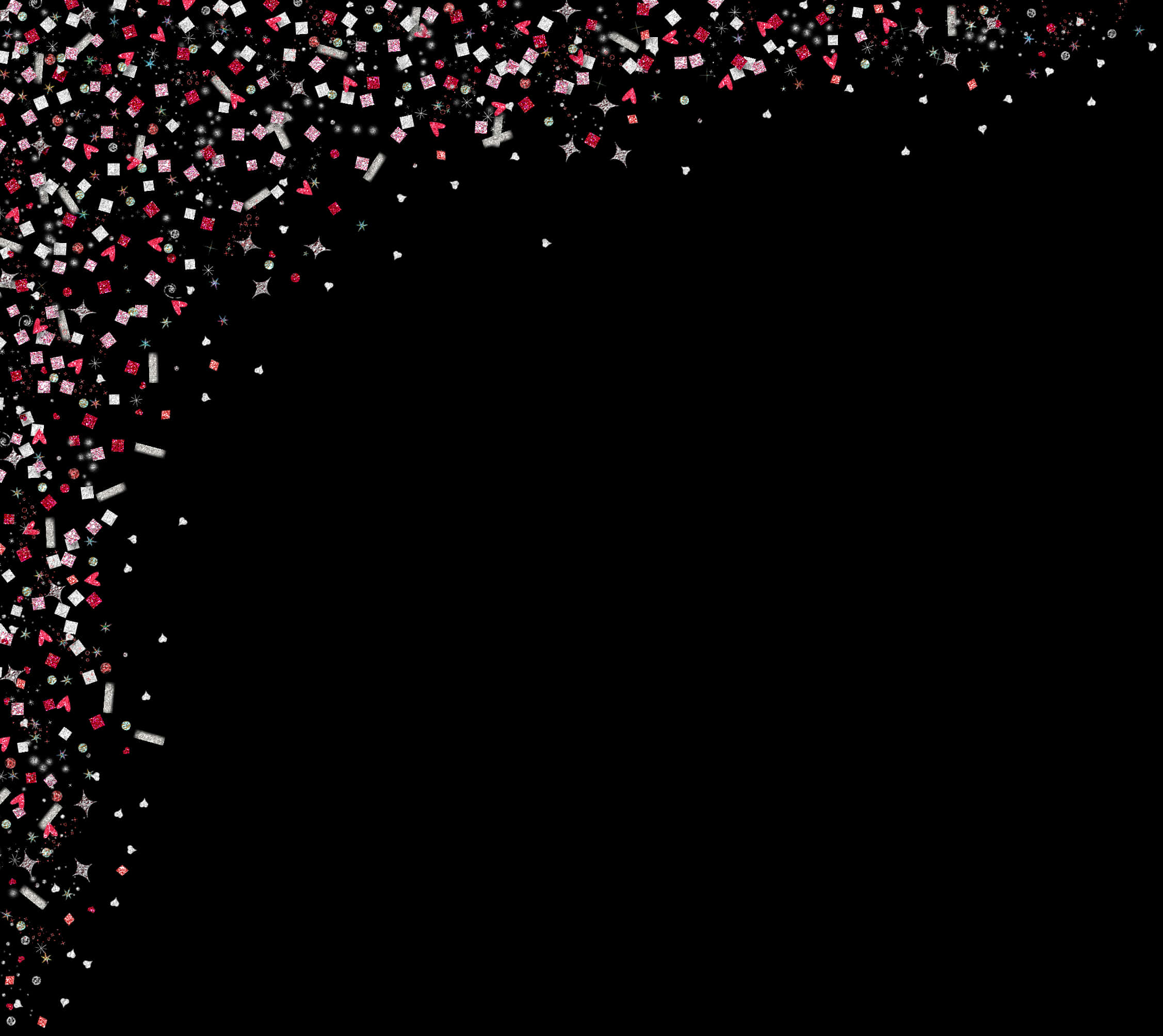 Abstract Confetti Corner Burst PNG Image