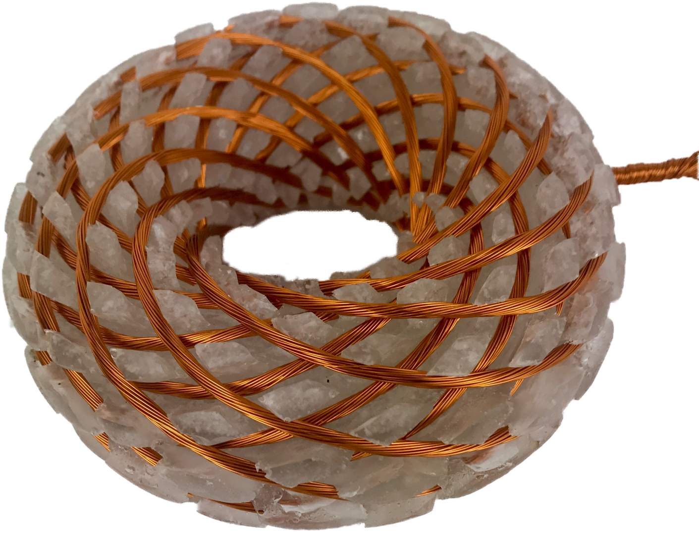 Abstract Copper Wire Doughnut Sculpture.png PNG Image