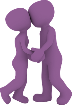 Abstract Couple Holding Hands PNG Image