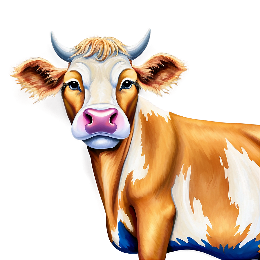 Abstract Cow Art Clipart Png Oby PNG Image