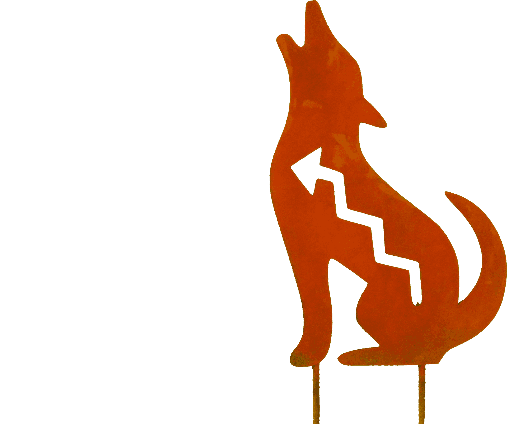 Abstract Coyote Silhouette Art PNG Image