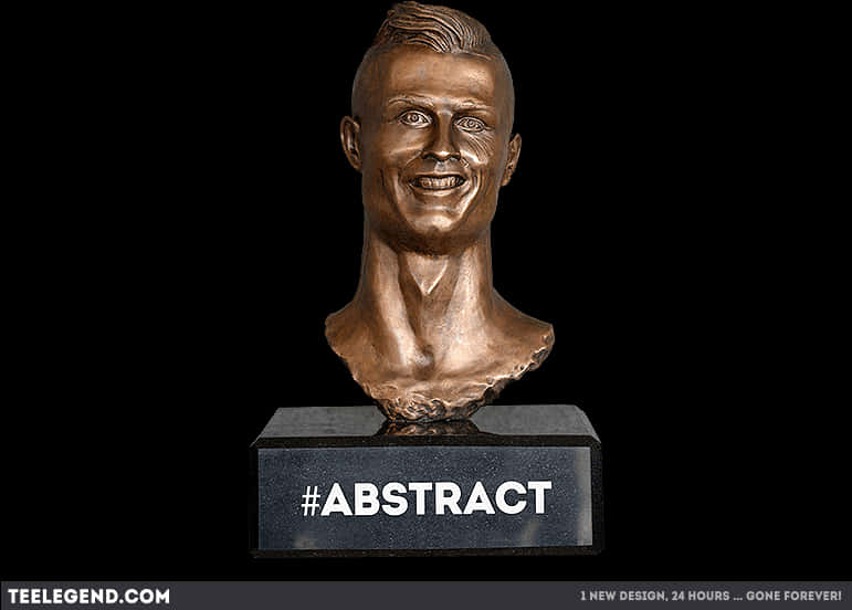 Abstract Cristiano Ronaldo Bust PNG Image