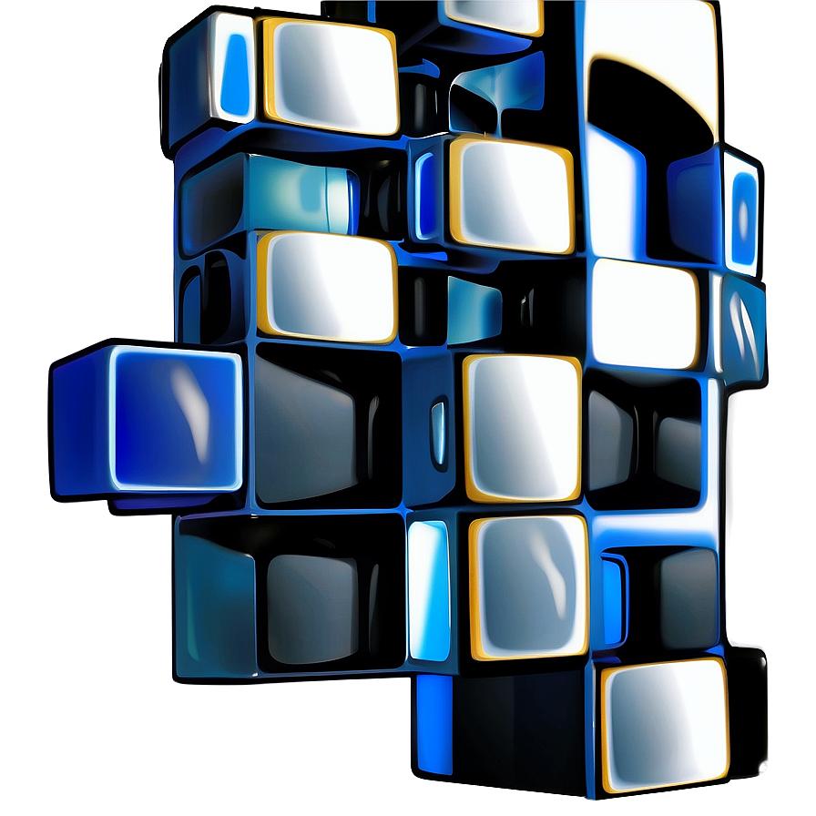 Abstract Cubist Illusion Png Obc35 PNG Image