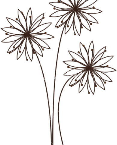 Abstract Daisy Sketch PNG Image