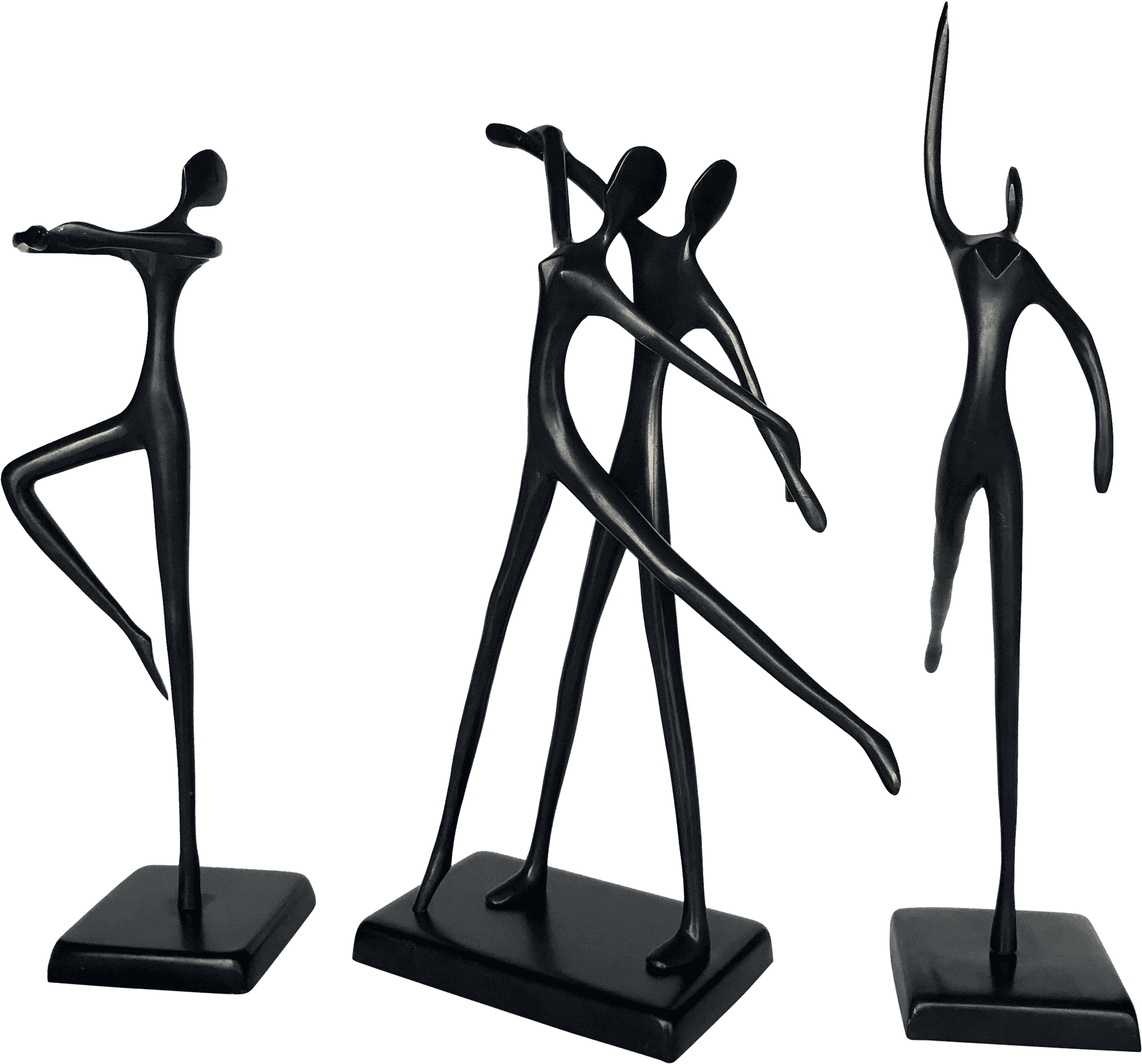 Abstract Dancer Sculptures Set PNG Image