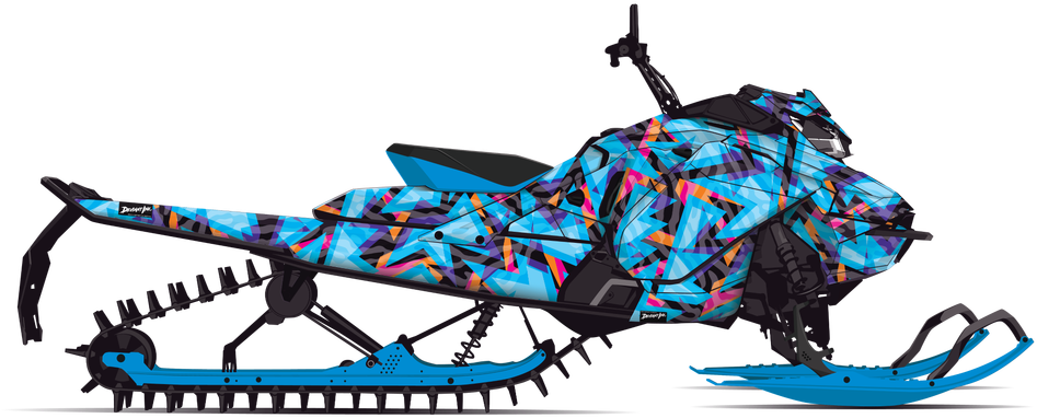 Abstract Design Snowmobile PNG Image