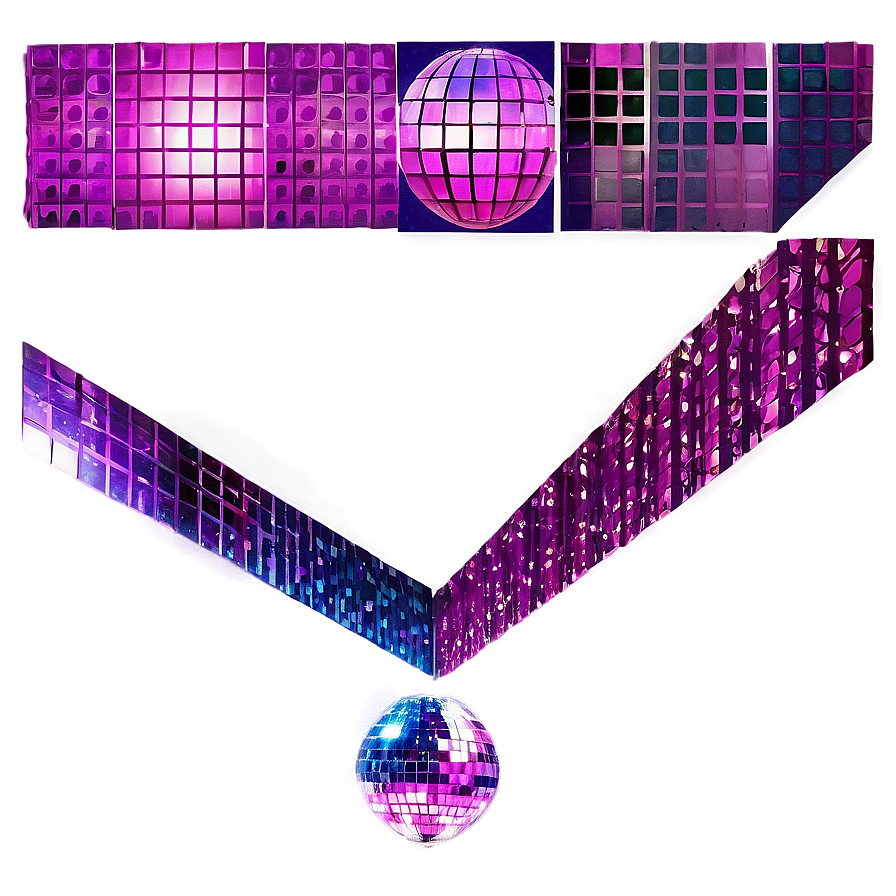 Abstract Disco Ball Design PNG Image