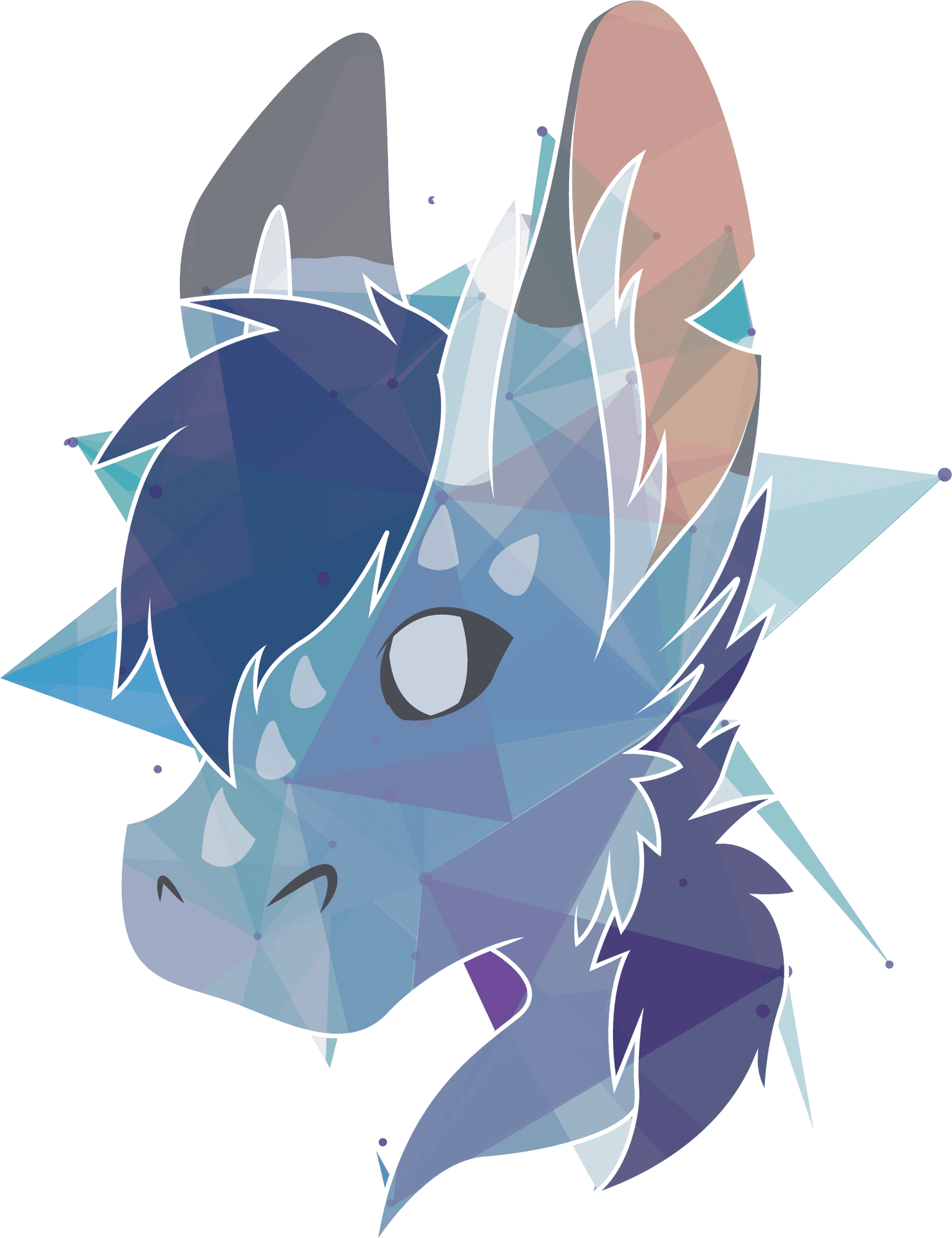 Abstract Dragon Portrait PNG Image