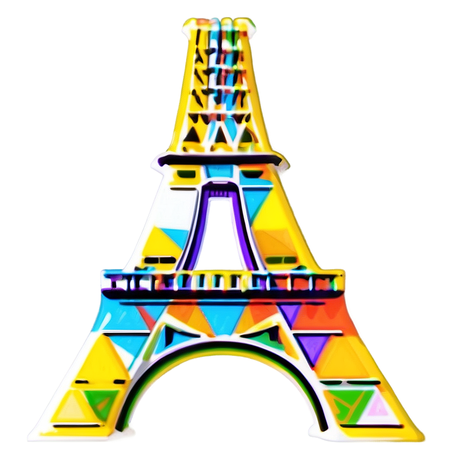 Abstract Eiffel Tower Design Png 05212024 PNG Image