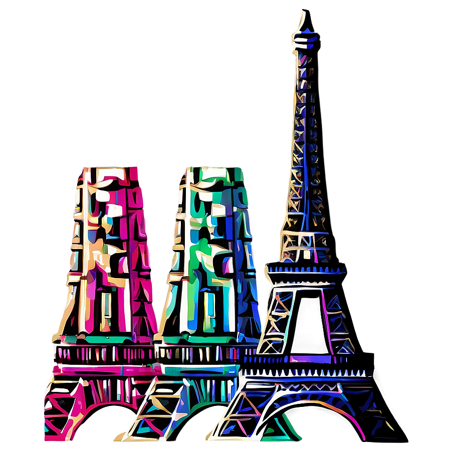 Abstract Eiffel Tower Design Png 05212024 PNG Image