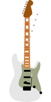 Abstract Electric Guitar Illustration PNG Image