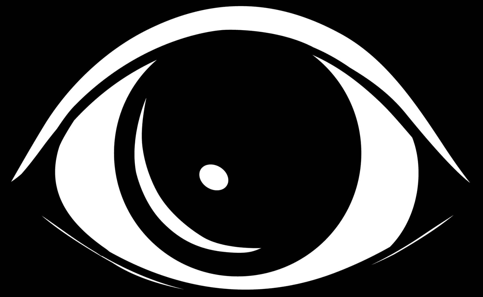 Abstract Eye Graphic Blackand White PNG Image