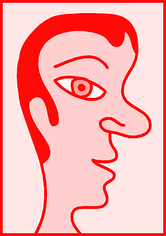 Abstract Face Outline Art PNG Image