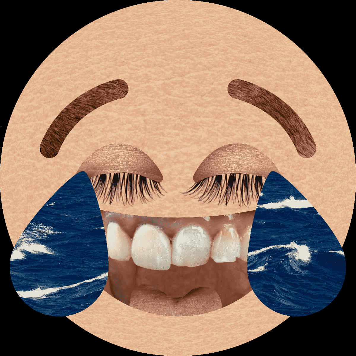 Abstract Facial Features Emoji Art PNG Image