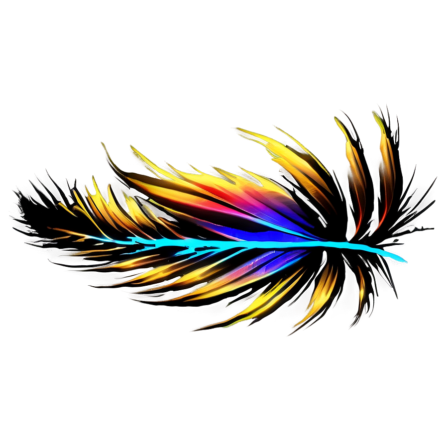 Abstract Feather Painting Png 05042024 PNG Image