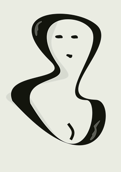 Abstract Female Form Art PNG Image