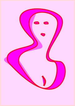 Abstract Feminine Form Art PNG Image