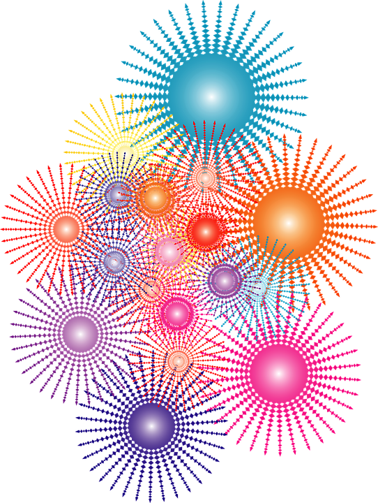 Abstract Fireworks Display PNG Image